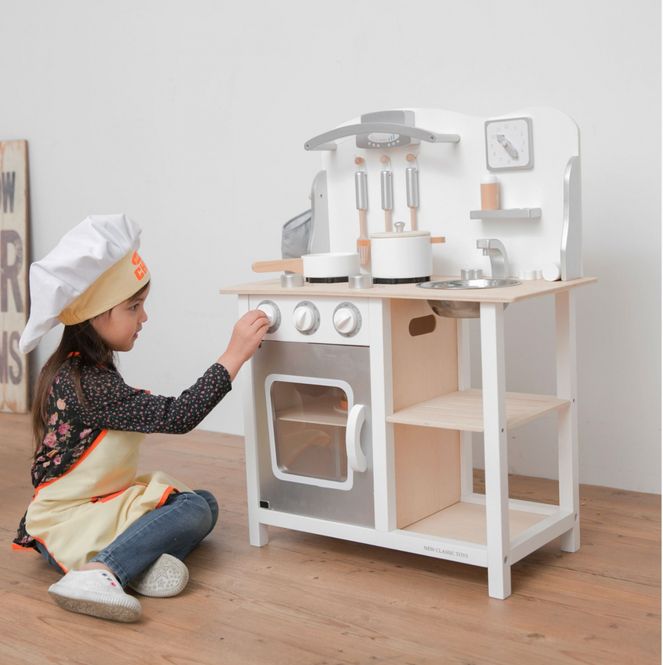 Hovedbilde New Classic Toys Lekekjøkken Bon Appetit, Hvit/Sølv