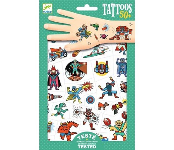 Hovedbilde Djeco Tatoveringer - Superhelter og Skurker