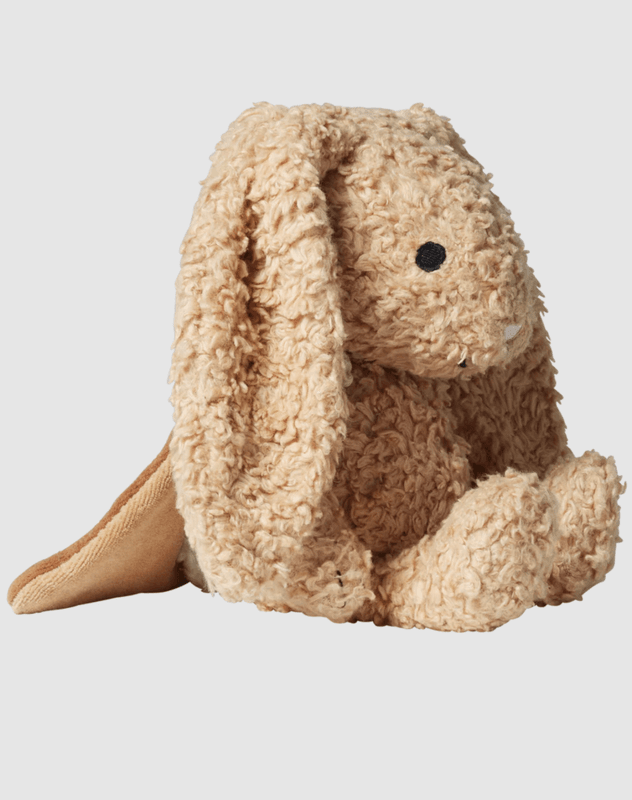Sleeping Hero Kosebamse med Kappe i Naturmaterialer -  Kanin 24 cm.