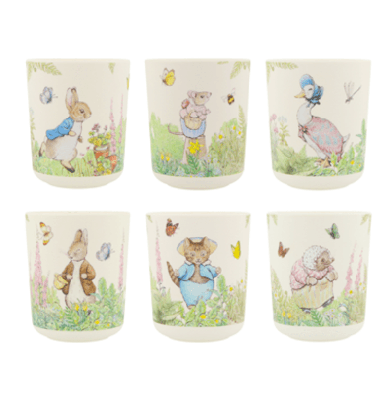 Meri Meri Kopper i melamin 6 stk.  - Peter Rabbit 